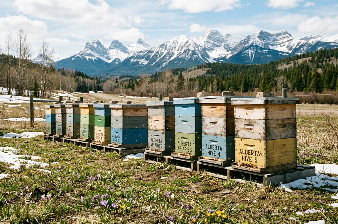 Beekeeping in april Alberta